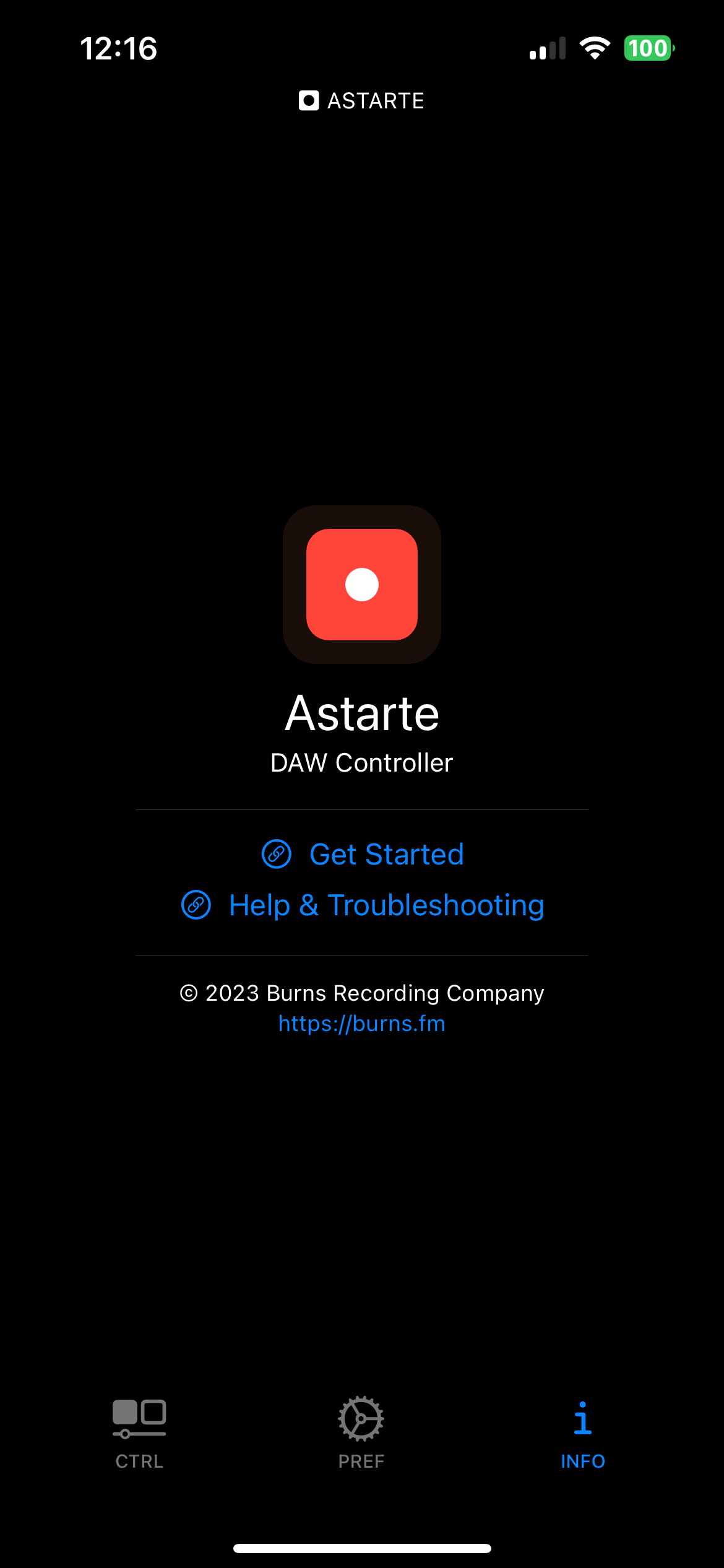 Astarte info view